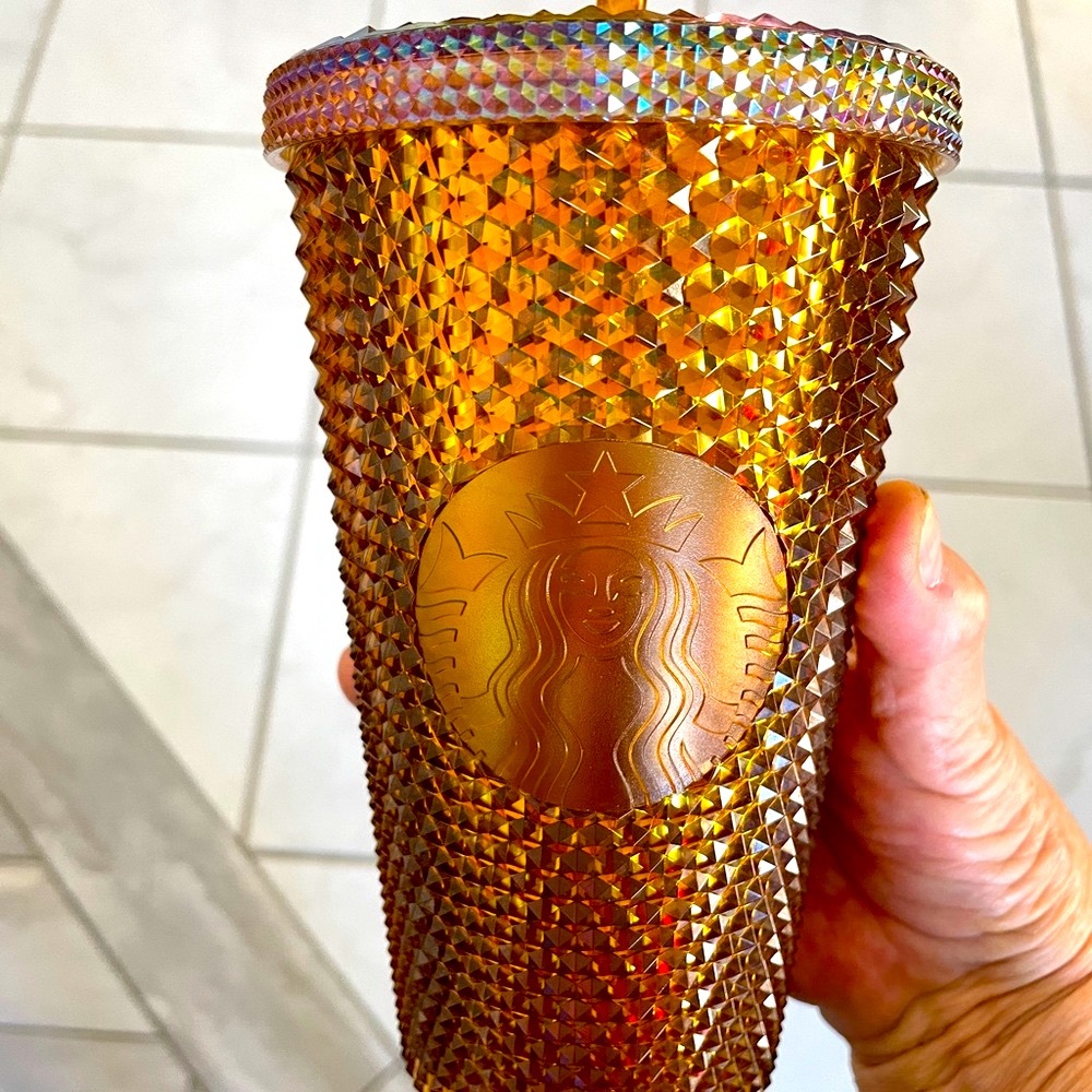 Starbucks 50th anniversary Limited edition 2020 tumbler NWT iridescent gold stud - Picture 10 of 16